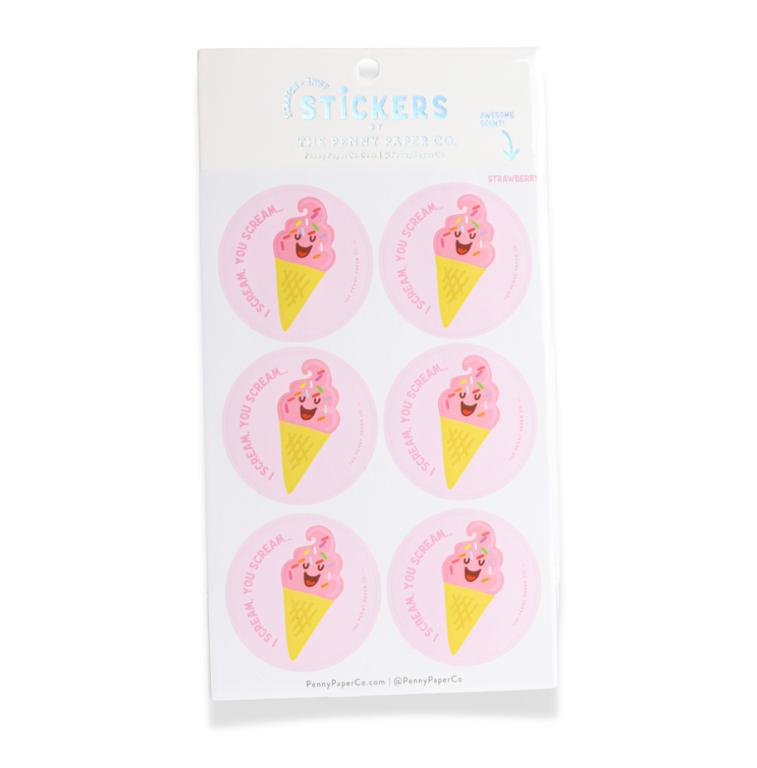 🍓 ice cream - scratch & sniff stickers