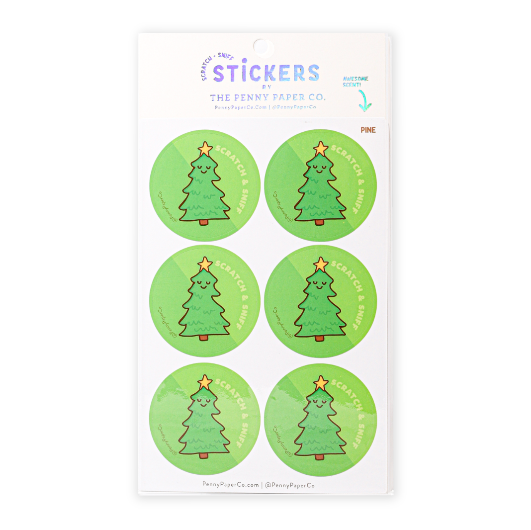 o christmas tree! 🎄 scratch & sniff stickers