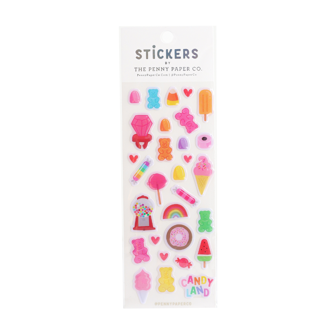 🍭candy land puffy stickers🍭